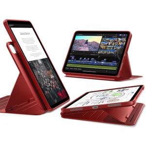 ESR for iPad Air 11 Inch Case M4/M3/M2 (2026/2025/2024), iPad Air 5th/4th Gen Case (2022/2020) 10.9 Inch, Removable Magnetic Cover, Adjustable Portrait/Landscape Stand, 9 Standing Angles, Red