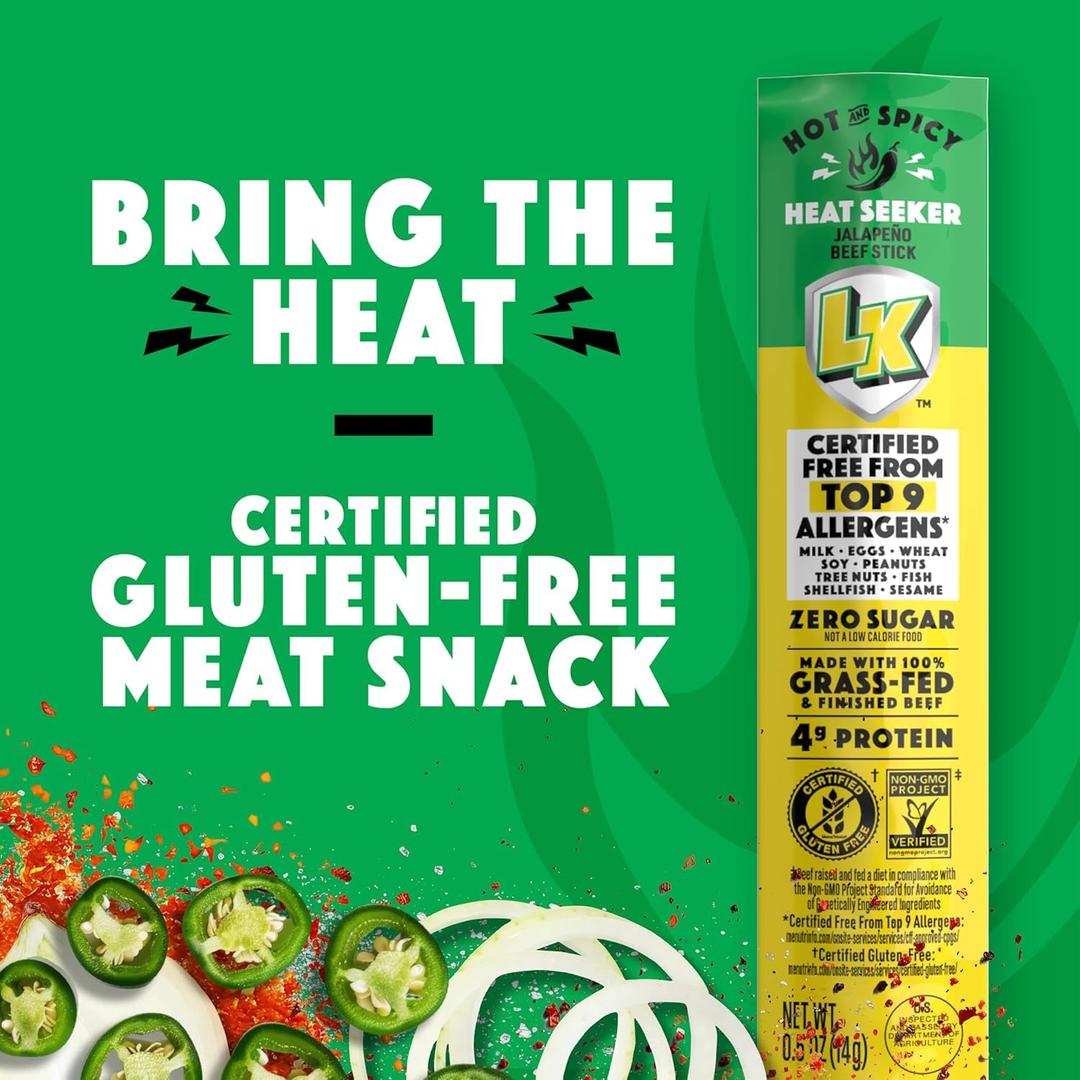 Spicy Jalapeo Beef Sticks by LK Snacks 12 Pcs 10/16/2026