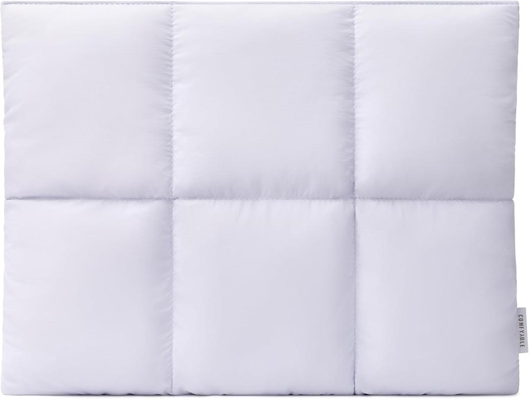 Comfyable Puffy Laptop Sleeve 13 Inch 14 Inch, Quilted Puffer Laptop Carrying Case for Women, Pillow Case Compatible with MacBook Air/Pro M5 M4 M3 M2 Pro/Max 2026, 13" MacBook Neo A18, Lavender
