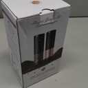 Electric Salt and Pepper Grinder Set Automatic Battery Pepper Mill Shakers Adjustable Coarseness Upgraded Larger Capacity with Led Home and Kitchen Appliances Birthday Gifts for Women Mom (Black/Black)