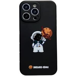 Yonds Queen for iPhone 13 Pro Max Cute Case, Cool Cartoon Astronaut Space Planet Moon Design Stylish Bumper Cover Soft TPU Protective Anti-Slip Shockproof Case(iPhone 13 Pro Max, Planet)