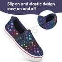 K KomForme Toddler Girls Boys Shoes Little Kids Slip on Canvas Sneakers for Running/Walking (Blue)