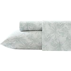 Tommy Bahama - Queen Size Sheets Set, Crisp & Tailored Cooling Sheets with a Smooth Cotton Percale Lightweight Feel - Bed Sheets with Matching Pillowcases & Fitted Sheet (Pen and Ink Palm Green)