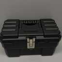 Akro-Mils 09514 ProBox 14-Inch Plastic Toolbox for Tools, Hobby or Craft Storage Toolbox with Removable Tray, 14-Inch x 8-Inch x 8-Inch, Black