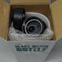 EALGRO 64 oz Glass Water Bottle With Straw and Handle, Half Gallon Sports Motivational Water Jug Flask with Silicone Sleeve, Large Water Cup with Time Marker for Travel, Gym, Black