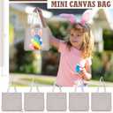 Sadnyy Mini Tote Bag Bulk 8" x 8" Gift Bag Blank Small Canvas Tote Bags Goody Gift Sacks for DIY Crafts Party Favor