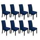 NORTHERN BROTHERS Chair Covers Stretch Chair Covers, 8 Pack Chair Slipcovers Dining Chair Protector Cover for Hotel, Dining Room, Banquet (Navy Blue)