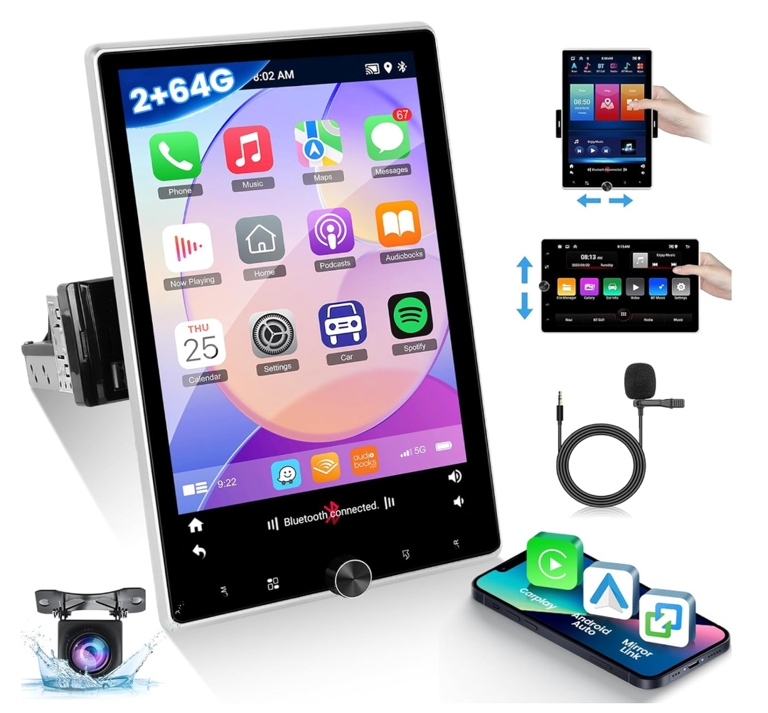 10.4 "Horizontal And Vertical Screen Rotation Electric Rotation Car Multimedia Player