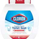 Clorox Round Beveled Plastic Toilet Seat with Easy-Off Hinges Wiggle-Free Design