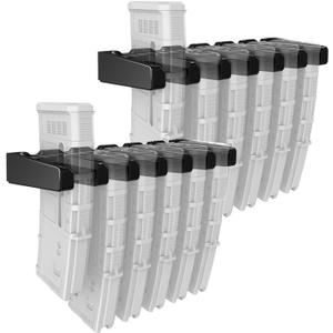 2Pack Wall Mount for Pmag, AR Mag Holder, ABS Magazine Holder, Ar Magazine Holder for Gun Safe, Storage Rack for Pmag, Glock, Amend 2, Hexmags, Mftmags, Magpulmag