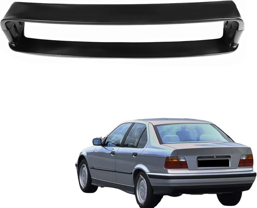 labwork Matte Black Plastic Rear Trunk Spoiler Wing Replacement for 1992-1998 3 Series E36 1994-1999 M3