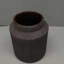 Farmhouse Ceramic Farmhouse Kitchen Utensil Holder for Countertop, Rustic Cooking Utensil Holder Crock Fit for Kitchen Counter. 6.1 x 6.1 x 7 IN (Chocolate)