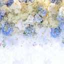 AOFOTO 10x7ft Beautiful White Blue Flowers Background for Wedding Photography Ladies Tea Party Girls Portrait Lovers Annivery Floral Backdrop Valentine Kids Adults Woman Mom Photo Studio Props