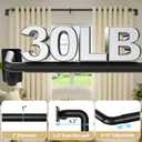 Blackout Curtain Rods, Quick-Release Wrap Around Curtain Rods for Windows 48 to 84 Inches, 1" Adjustable, Heavy Duty, Matte Black for Bedroom, Living Room