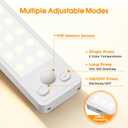 Under Cabinet Rechargeable Dimmable Lighting: 3 Color Temperature Motion Sensor Lights Indoor - Battery Operated Lights - Activated Closet Magnetic Wireless Led Light for Kitchen Home Bathroom Counter