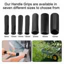 Rubber Handles for Wheelbarrow, 8-42mm Inner Diameter Wheelbarrow Handles Fit Most Wheelbarrows/Garden Cart, Non Slip & Shock Absorbing Handle Grips Replacement(122 x 40mm)