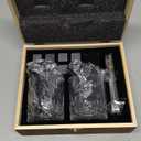 Whiskey Stones Gift Set,Whiskey Glasses Set 8 Granite Chilling Whisky Rocks, 2 Bourbon Glasses,Best Drinking Gifts for Men Dad Husband Birthday Anniversary PresentPlus 2 Free Coasters.