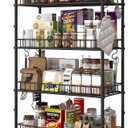 6 Tier Slim Storage Cart with Wheels, Metal Mobile Shelving Unit Organizer Utility Cart for Office Bathroom Kitchen Laundry Room Narrow Places (10inches)