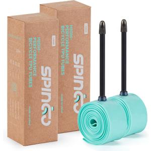 2-Pack SPINGO TPU Inner Tube 700C x 23C-32C, Ultralight TPU Tubes 700C with 48mm/60mm/80mm Presta Valves for Road Bike TPU Inner Tube Portable Spare Tire for Training and Cycling