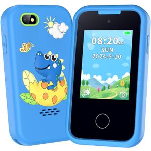 KAKTIN Kids Phone for Boy, Toddler Toy Phone Birthday Gifts Toys for 3 4 5 6 7 8 Years Old Kids Camera