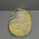 Spsyrine Yellow Plastic Serving Tray for Ottoman, Coffee Table, Oval Decorative Tray for Entertaining, Outdoor, Living Room, Home Decor (15.5" x 10.6" x 1.4")