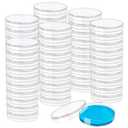 60 Pack Plastic Petri Dishes with Lids,60 x 15 mm Bioresearch Sterile Petri Dish,Clear Culture Dishes for Medical,Biological,School Science Projects