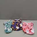 Pet Soft Washable Female Diapers (3 Pack) Female Dog Diapers, Comfort Reusable Doggy Diaper for Girl Dog in Period Heat (Cute Flower, M)