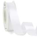 Ribbli Double Faced White Satin Ribbon,1” x Continuous 25 Yards,Use for Bows Bouquet,Gift Wrapping,Floral Arrangement