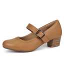 Ortho+rest Women Mary Janes Shoes for Bunions Orthopedic Dress Shoes Low Chunky Heels Work Pumps (8.5,Tan)