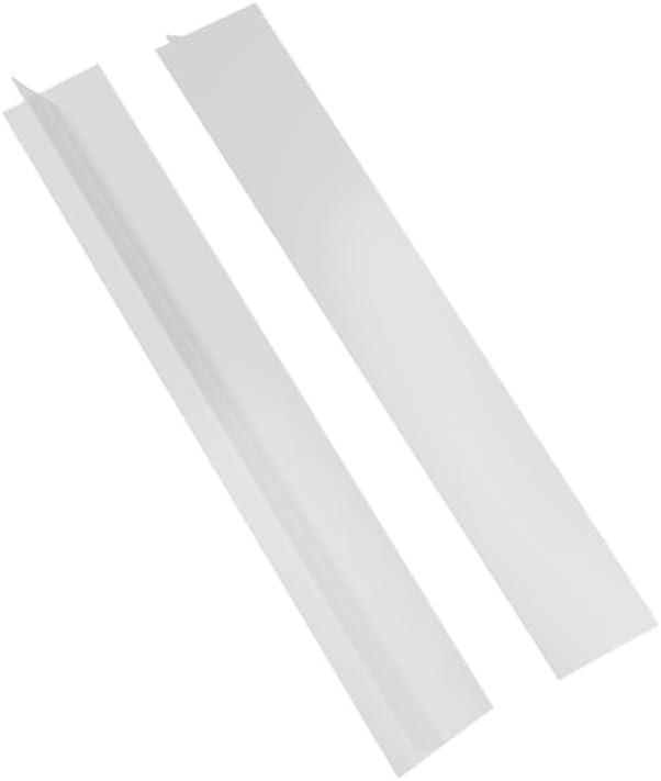 2 Pack Flexible Kitchen Stove Gap Covers, Silicone Gap Fillers Between Counter and Stovetop,Washer, Oven, Dryer, Easy to Wipe, Food grade silicone material (White,25in)