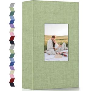 popotop Photo Album 4x6-300 Photos Linen Cover Photo Books with 300 Horizontal Pockets,Slip-in Picture Albums for Family Wedding Anniversary Baby Vacation Pictures