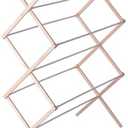 Household Essentials 5001 Collapsible Folding Wooden Clothes Drying Rack For Laundry | Pre Assembled