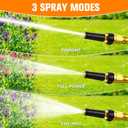 Rosy Earth Expandable Metal Garden Hose 50 FT - 304 Stainless Steel Water Hose 50 FT - Lightweight non Kinking Flexible Garden Hose, no Bite