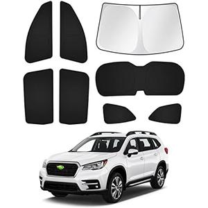 Canvcle Sunshades for 2019-2025 2026 Subaru Ascent Touring Accessories Windshield Sun Shade Side Rear Window Shade Cover Sun Visor Privacy Protection Keep Vehicle Cool Black 8PCS