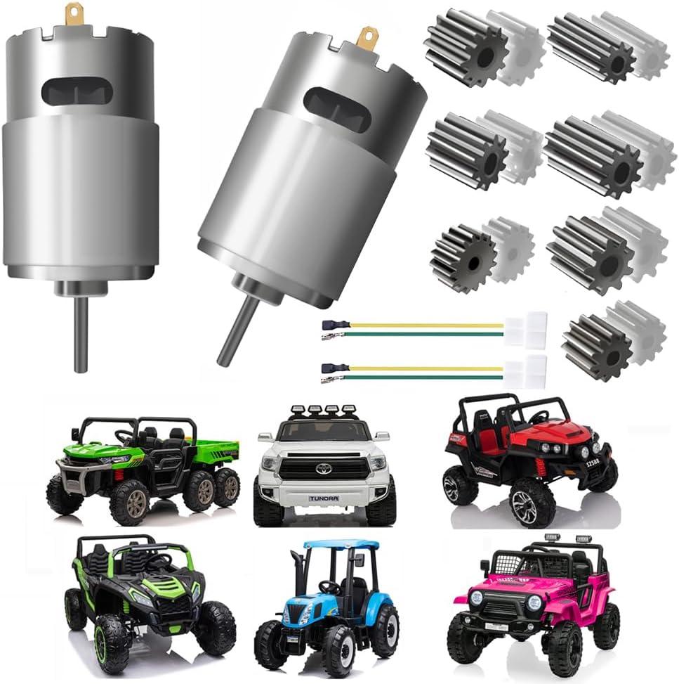 JRRXM Pair of 12V 18V 20V 24V Fast Drive Motor High Speed Engine for Kid's Power Wheels Ride on Toys Electric Car Motor Upgrade Replacement Parts Accessory 2PCS (12VRS550 40000RPM)