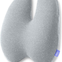 C CUSHION LAB Extra Dense Lumbar Pillow - Patented Ergonomic Multi-Region Firm Back Support for Lower Back Pain Relief - Lumbar Support Cushion with Strap for Office Chair, Car, Sofa, Plane - Grey