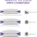 HOMELAB Adjustable Shredded Memory Foam Pillows Queen Size, Cooling Bed Pillows for Sleeping with Removable Cover, Medium Pillows for Side Stomach & Back Sleepers, 2 Packs 20"x28"