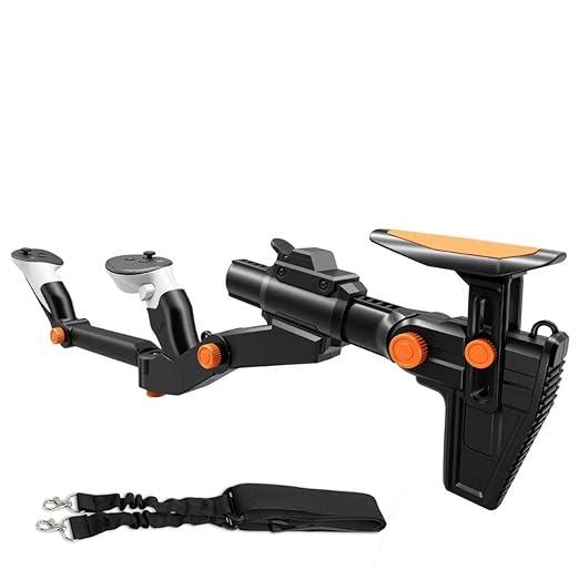 SUPERVR VR Gunstock Accesorries for Quest 3 Meta Quest 3S/Quest Pro/Quest 2 Gun Stock Customizes Shape Length FPS Gams Gear Controllers Accessories