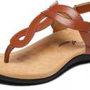 Athlefit Women's Orthopedic Arch Support Sandals Comfortable Thong T-Strap Orthotic Casual Flat Sandals 11