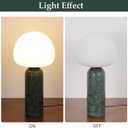 Skyblaze Modern Marble Table Lamp with Frosted Glass Shade, Green