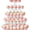 Large 7 Tier Cupcake Stand for 100 Cupcakes, Clear Round Cupcake Stands, Acrylic Wedding Cupcake Tower Stand, Cupcake Display Stand for Dessert Table, Cupcake Tier Stands