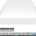 Box Spring Cover Queen Size - Jersey Knit & Stretchy Wrap Around 4 Sides Bed Skirt for Hotel & Home - Queen/Queen XL, White