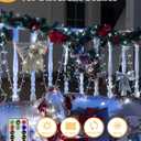 String Lights 1200LED 196FT, Waterproof Outdoor String Lights with Remote and Timer, 8 Modes Dimmable Fairy Lights for Indoor Outdoor Wedding Party Holiday Decorations (Cool White)