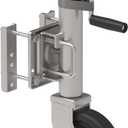 8" Spoke Wheel Trailer Jack, 10" Vertical Movement, 1500 lbs, for RV, Boat, Trailer and More, Silver