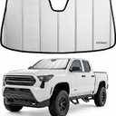 Custom Fit 2024-2026 Tacoma Windshield Sun Shade for Toyota Tacoma 2024 2025 2026 - Upgraded 6-Layer with Triple Laminate Core Front Window Shade - Accordion Folding Design with Storage Bag