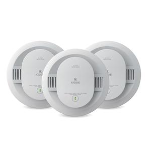 Kidde Smoke Detector, 10-Year Battery Powered, with LED Status Lights, 85 dB Alarm, 5-inches, 3-Pack