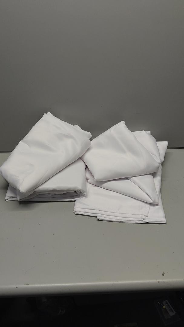 6 White Tablecloths 60"x120" inch