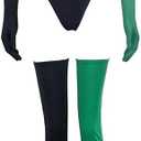 Shego Cosplay Costume Jumpsuit Shego Halloween Costume Sexy Bodysuit Super Villain Costumes for Adults Women (Medium)