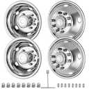CIRONBOW 19.5" 10 Lug Wheel Simulators,Stainless Steel,Hubcap with Bolt Kit Fit for 2005-2021 Ford F450/F550,Ford Raptor 2WD Trunk Dually Wheel Cover Set (19.5Inch)