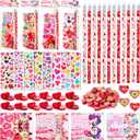 JOYIN 36 Packs Valentine Stationery Kids Gift Set, Classroom Exchange Party Favor for Holiday Reward Prizes - Includes Pencils, Erasers, Stamper, Stickers
